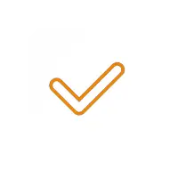Icon orangenes Häkchen